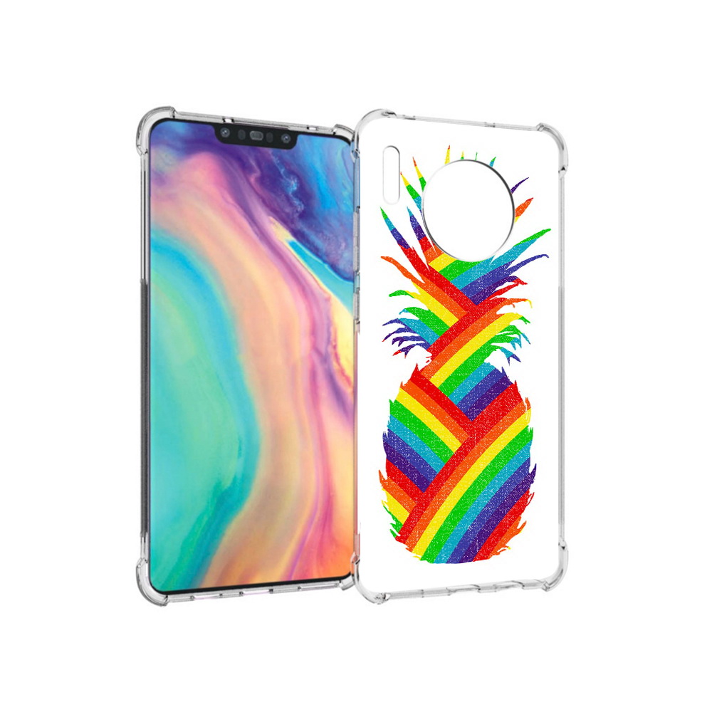 Чехол MyPads Tocco для Huawei Mate 30 радужный ананас
