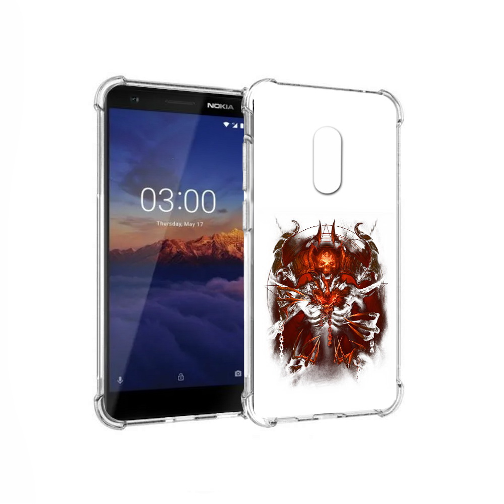 

Чехол MyPads Tocco для Nokia 3.1 яркий демон (PT114125.119.708), Прозрачный, Tocco