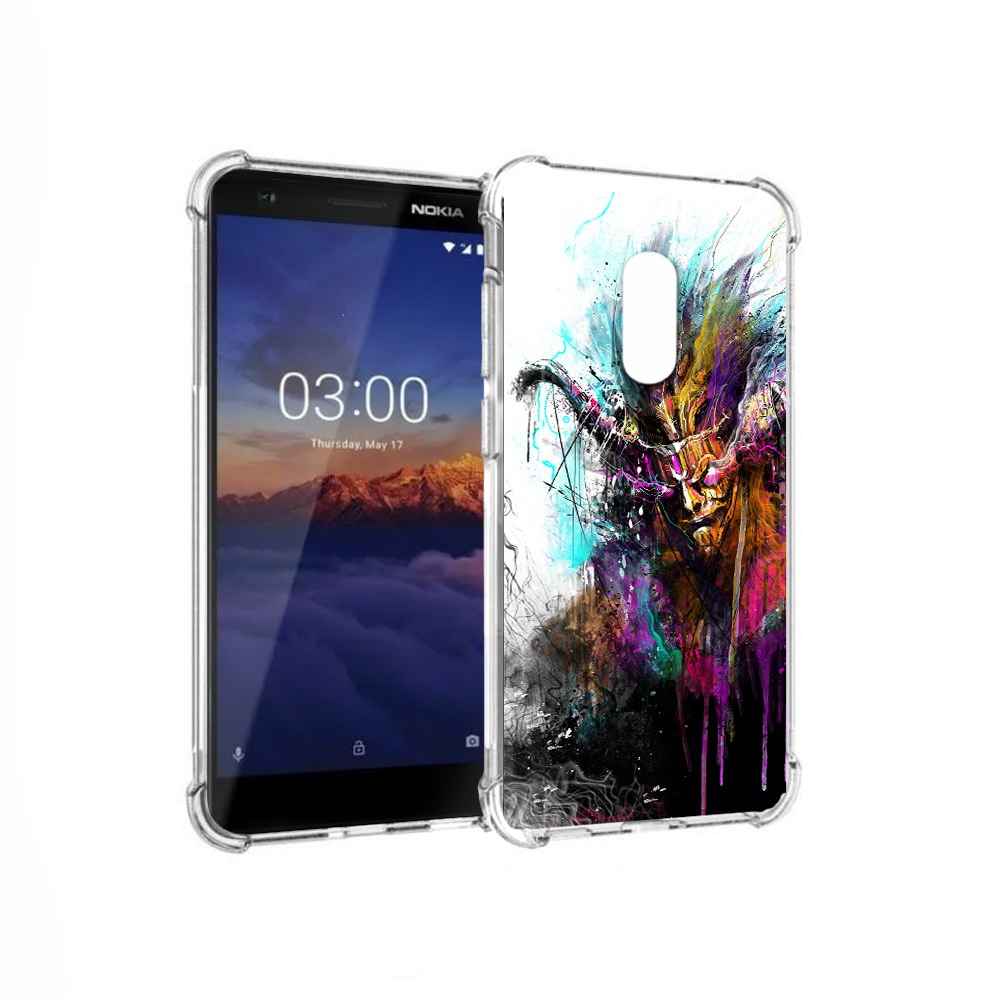 

Чехол MyPads Tocco для Nokia 3.1 яркий дьявол (PT114125.119.709), Прозрачный, Tocco