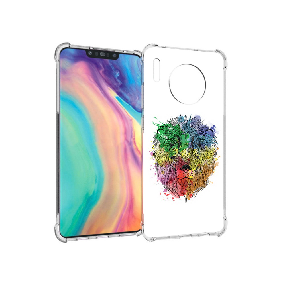 

Чехол MyPads Tocco для Huawei Mate 30 разноцветный гордый лев, Прозрачный, Tocco