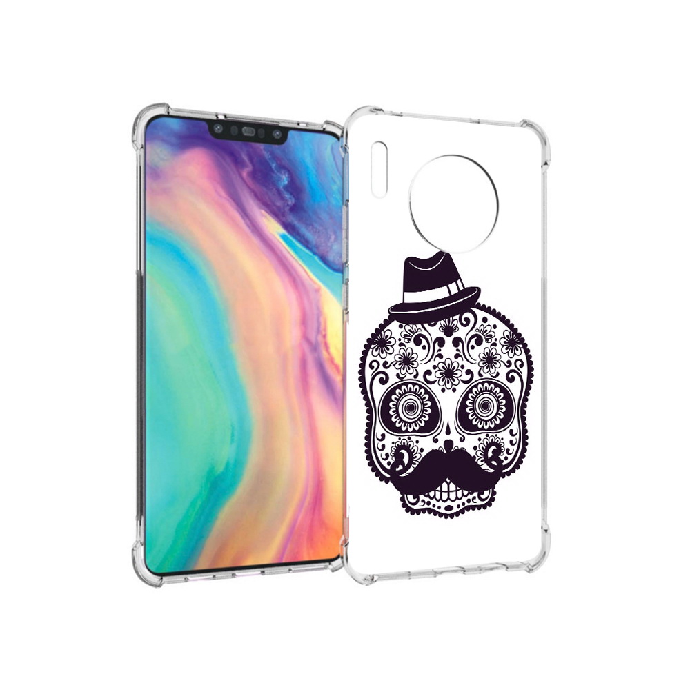 

Чехол MyPads Tocco для Huawei Mate 30 разрисованный скелет, Прозрачный, Tocco