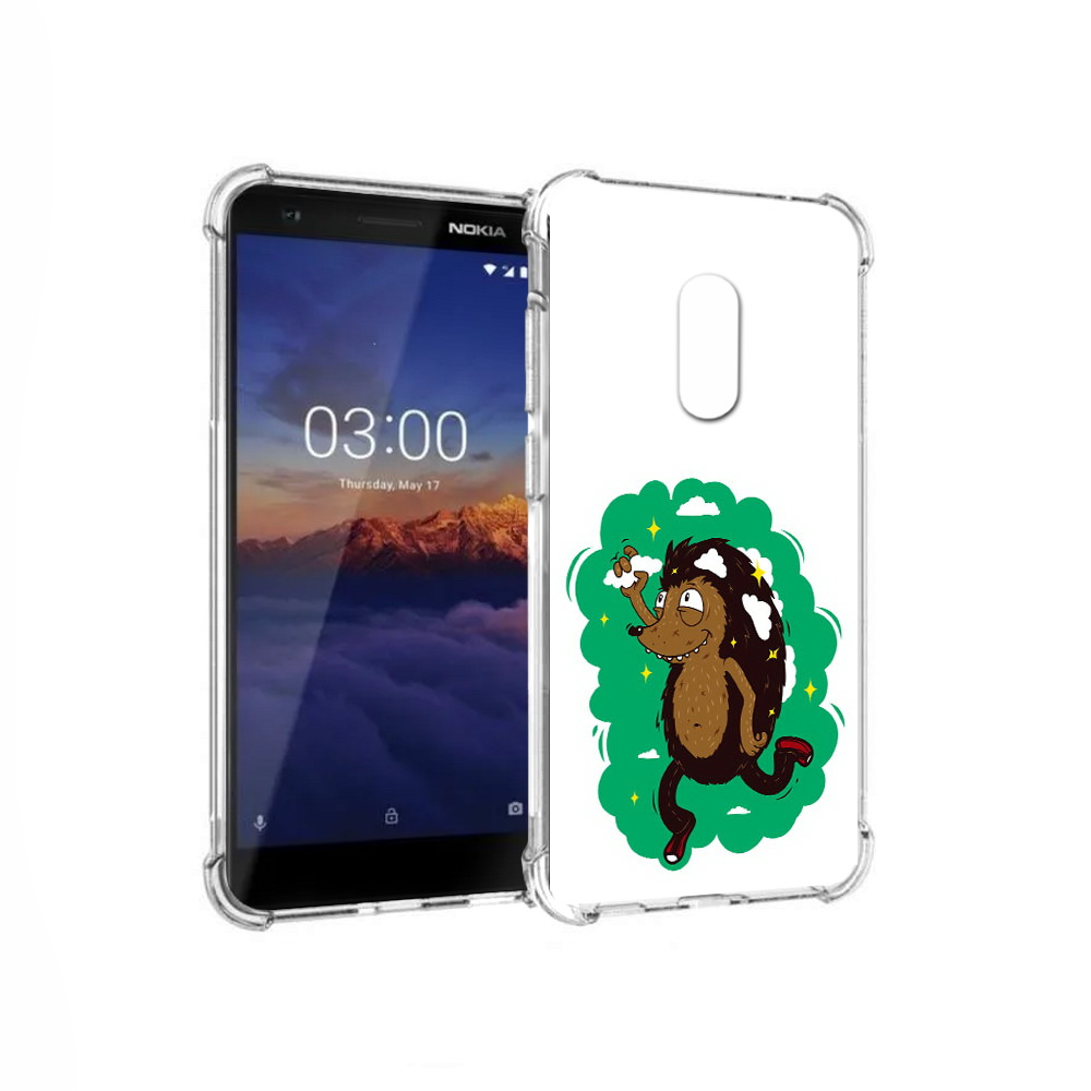 

Чехол MyPads Tocco для Nokia 3.1 Ежик в облаках (PT114125.119.77), Прозрачный, Tocco