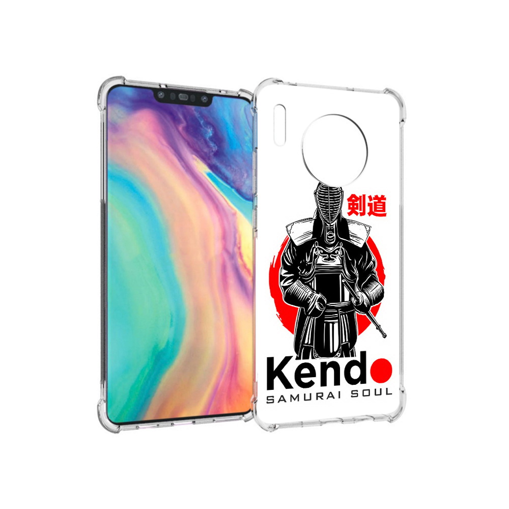 

Чехол MyPads Tocco для Huawei Mate 30 рисованый самурай, Прозрачный, Tocco
