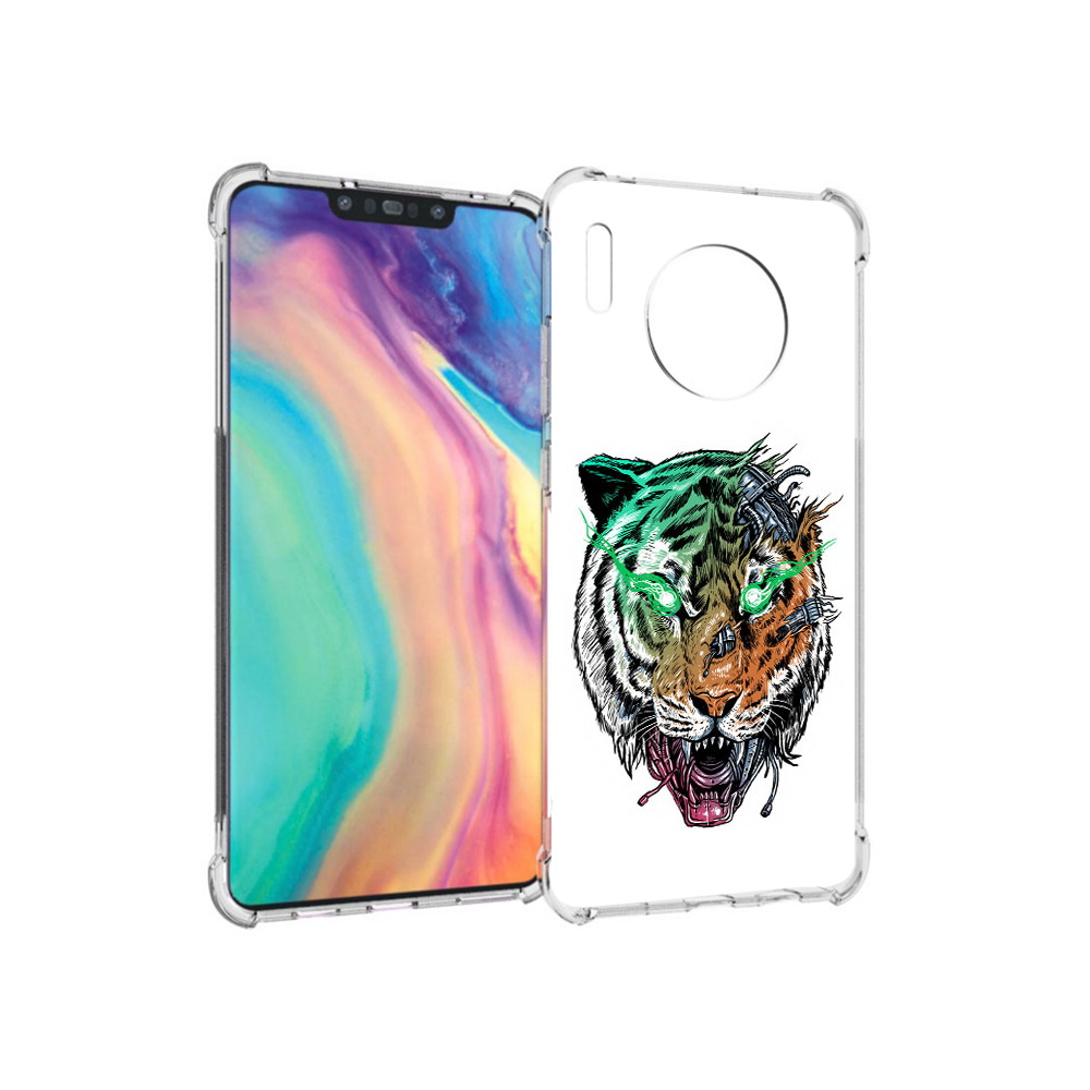 

Чехол MyPads Tocco для Huawei Mate 30 робо-тигр, Прозрачный, Tocco