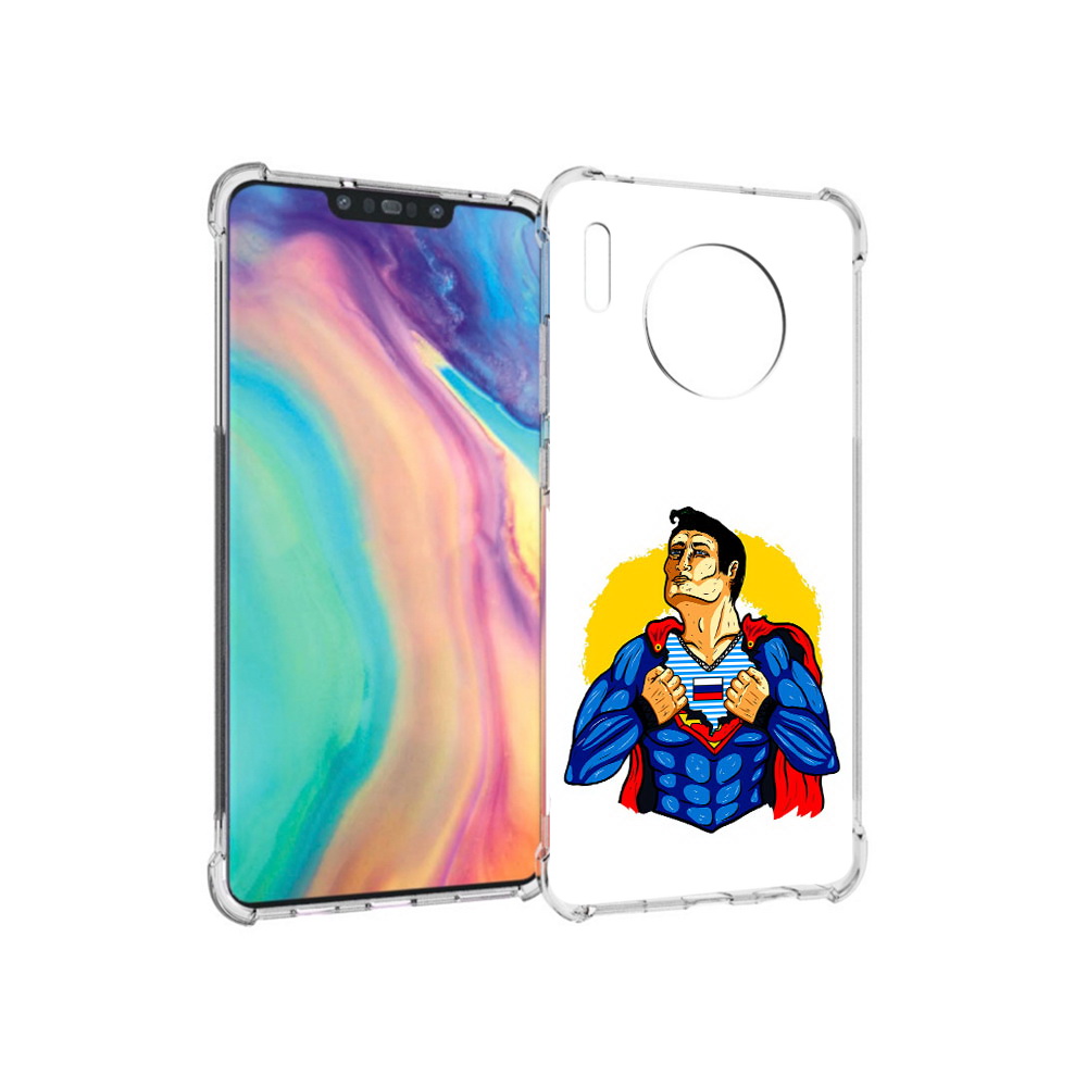 

Чехол MyPads Tocco для Huawei Mate 30 русский супермен, Прозрачный, Tocco