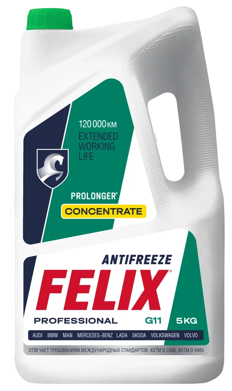 фото Антифриз felix prolonger g11 концентрат -40c зеленый, 5 кг