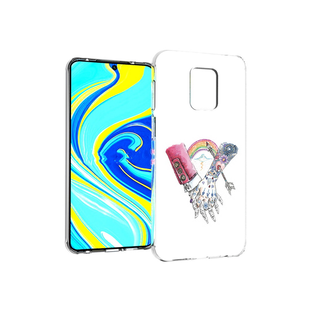 Чехол MyPads Tocco для Xiaomi Redmi Note 9 Pro абстракция руки в татуировках