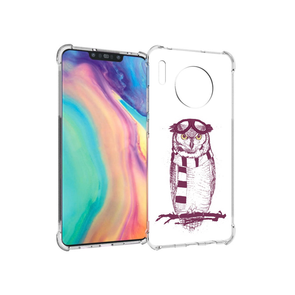 

Чехол MyPads Tocco для Huawei Mate 30 сова-летчик, Прозрачный, Tocco