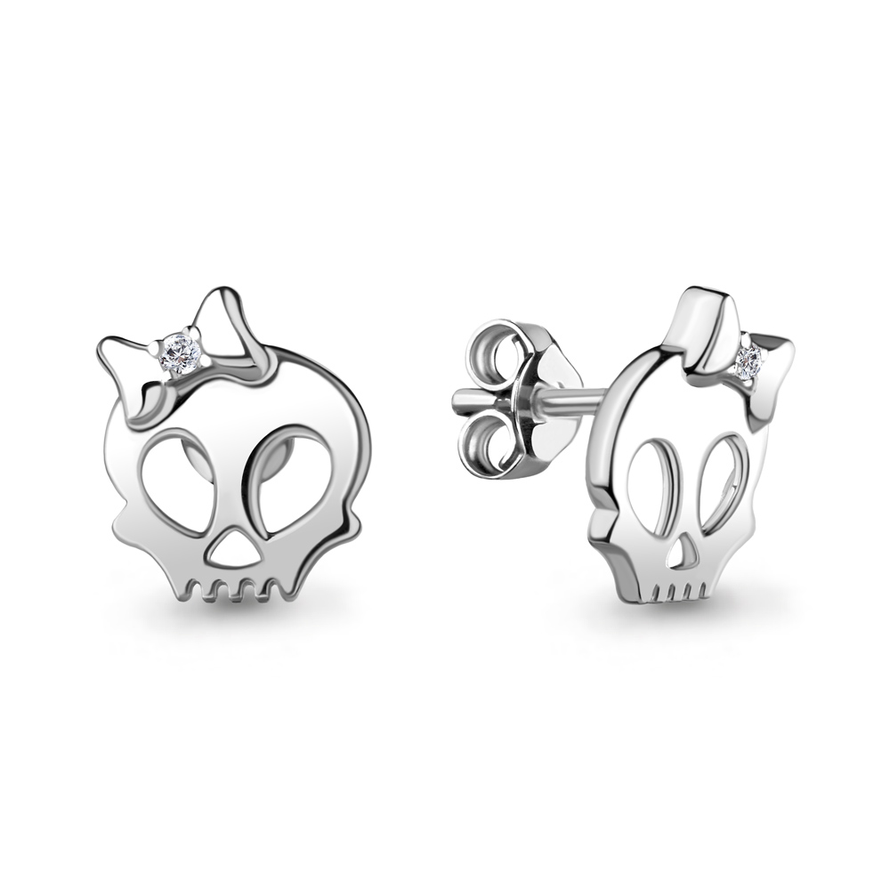 

Серьги-пусеты из серебра с фианитом Aquamarine 48691А_925_р, 48691А_925_р