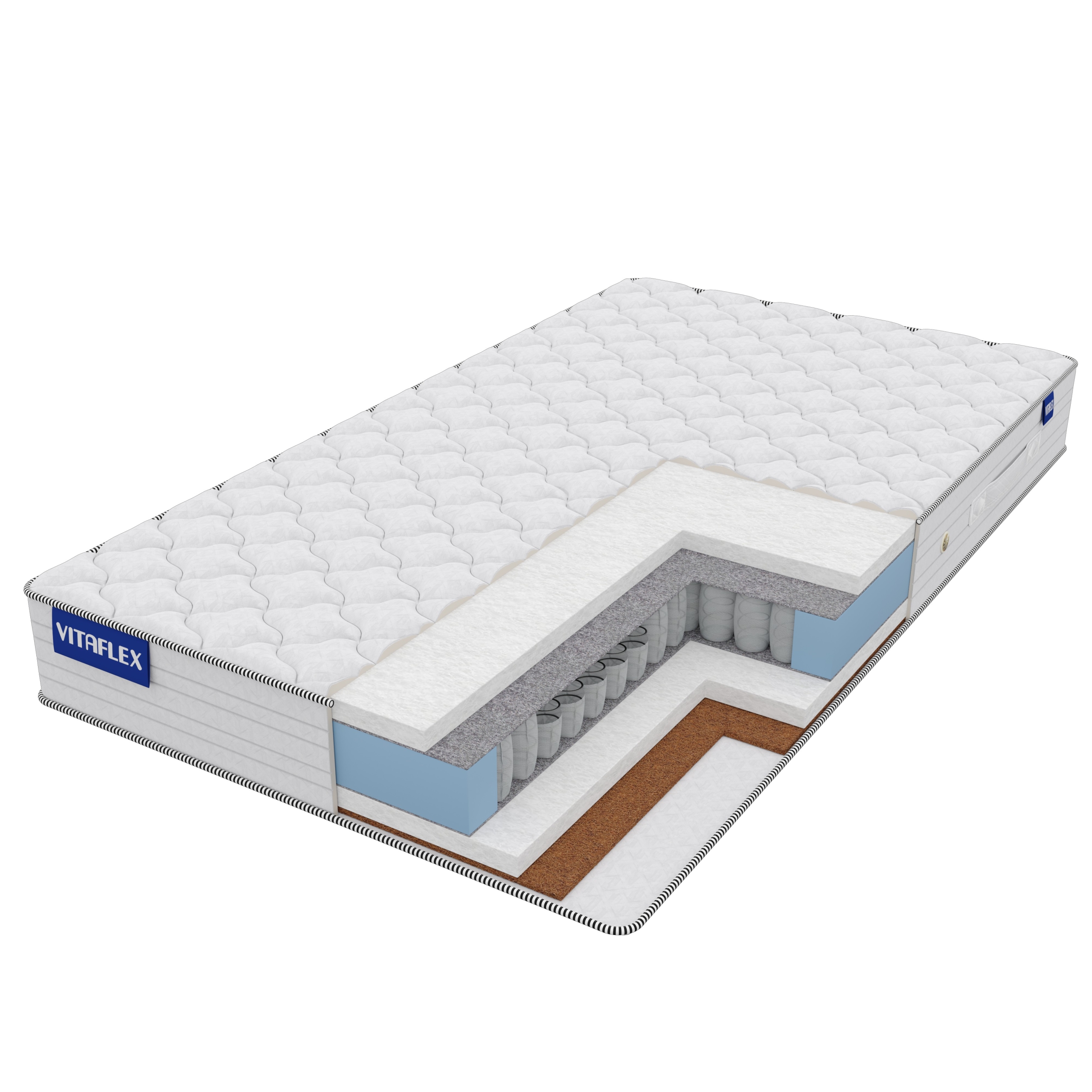 

Матрас Vitaflex Hollo-Middle S500 145х190 серии Classic, Бежевый;белый;серый;серебристый, Hollo-Middle S500