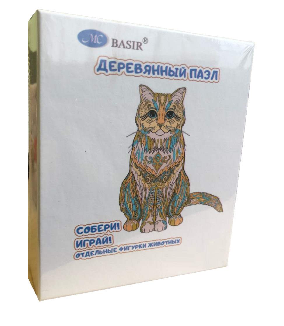 

Деревянные фигурные пазлы Basir ЖИВОТНЫЕ S(A5)-15*20 см Кошка 3, Кошка 3