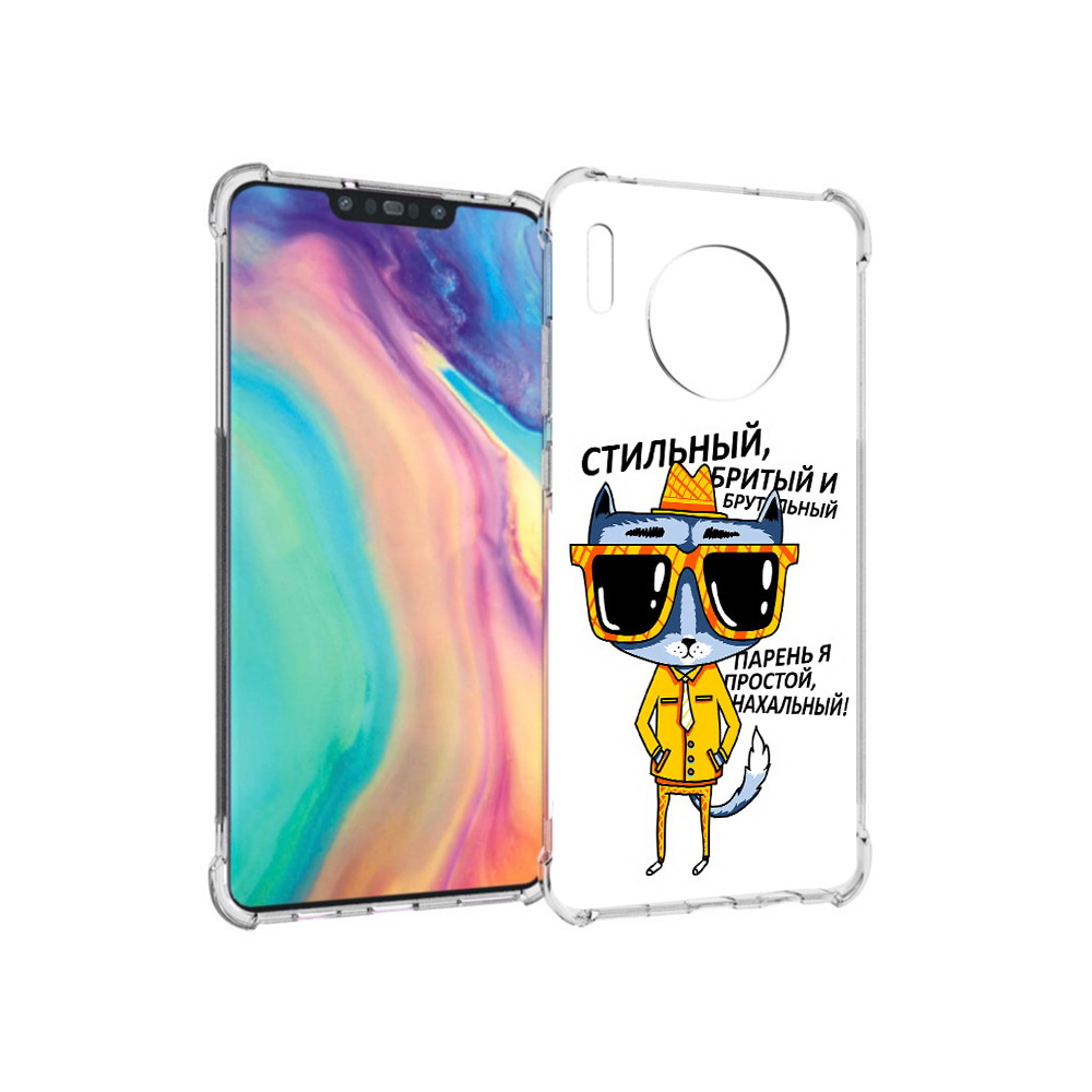 

Чехол MyPads Tocco для Huawei Mate 30 стильный кот, Прозрачный, Tocco
