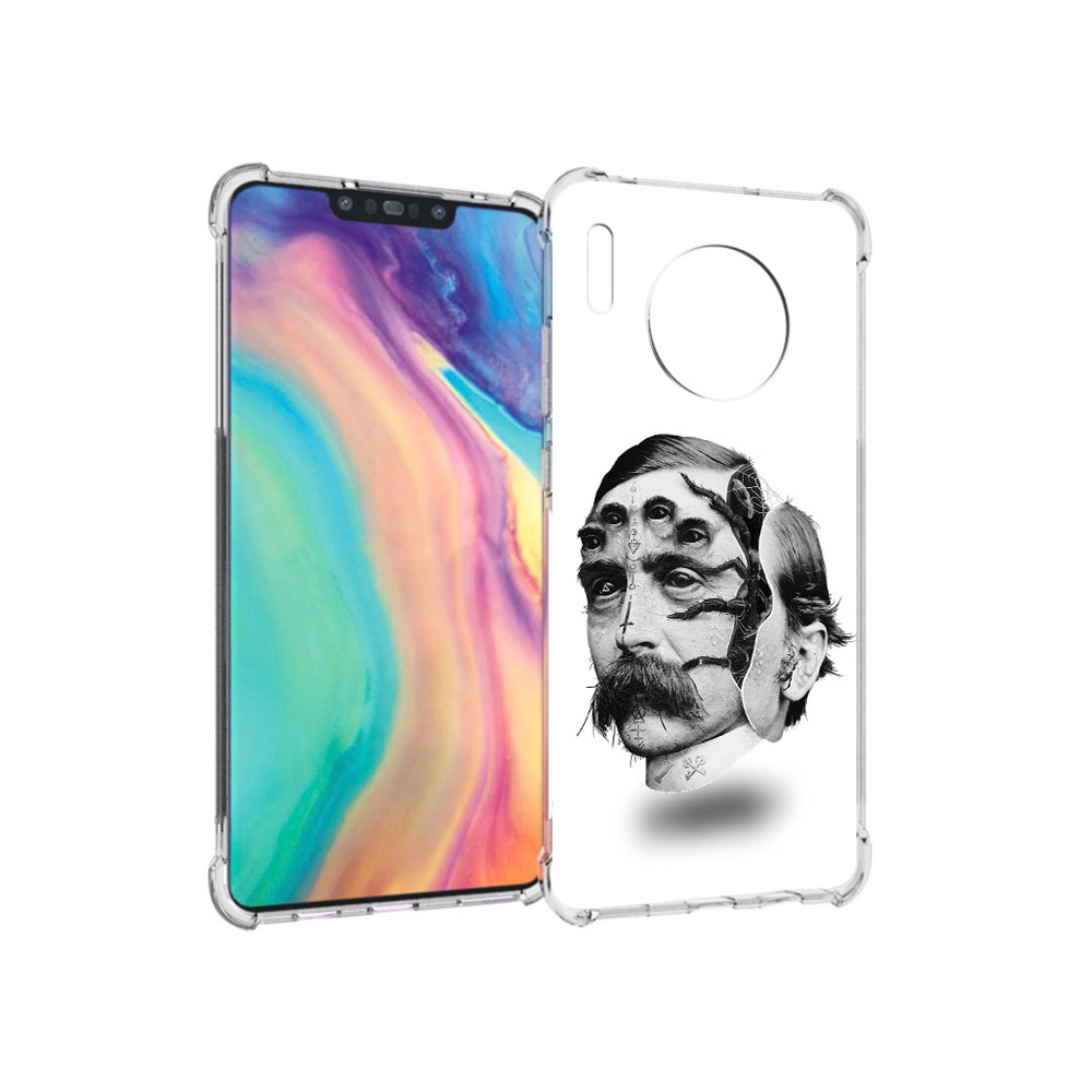 

Чехол MyPads Tocco для Huawei Mate 30 страшное лицо мужчины, Прозрачный, Tocco