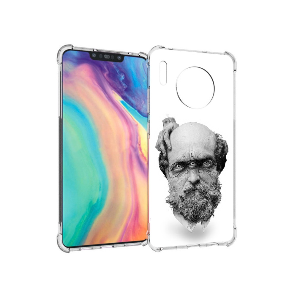 

Чехол MyPads Tocco для Huawei Mate 30 страшный бородатый мужчина абстракция, Прозрачный, Tocco
