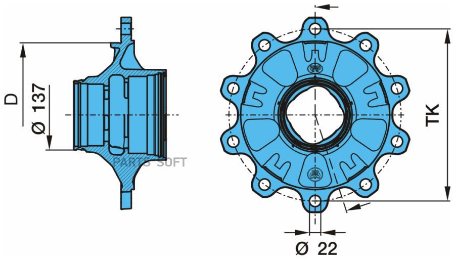 Ступица HZF ECO Plus 2 (см. 09.801.07.35.0)