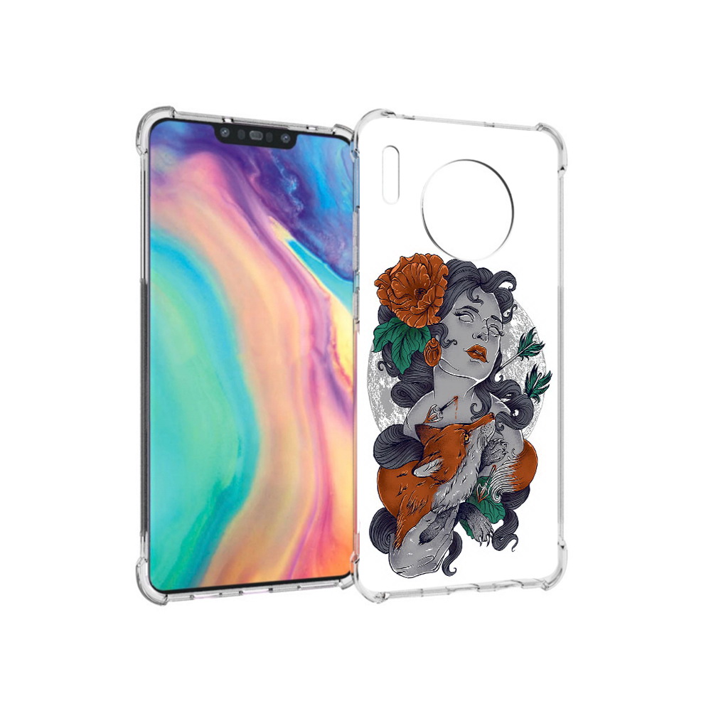 

Чехол MyPads Tocco для Huawei Mate 30 темная девушка с лисой, Прозрачный, Tocco