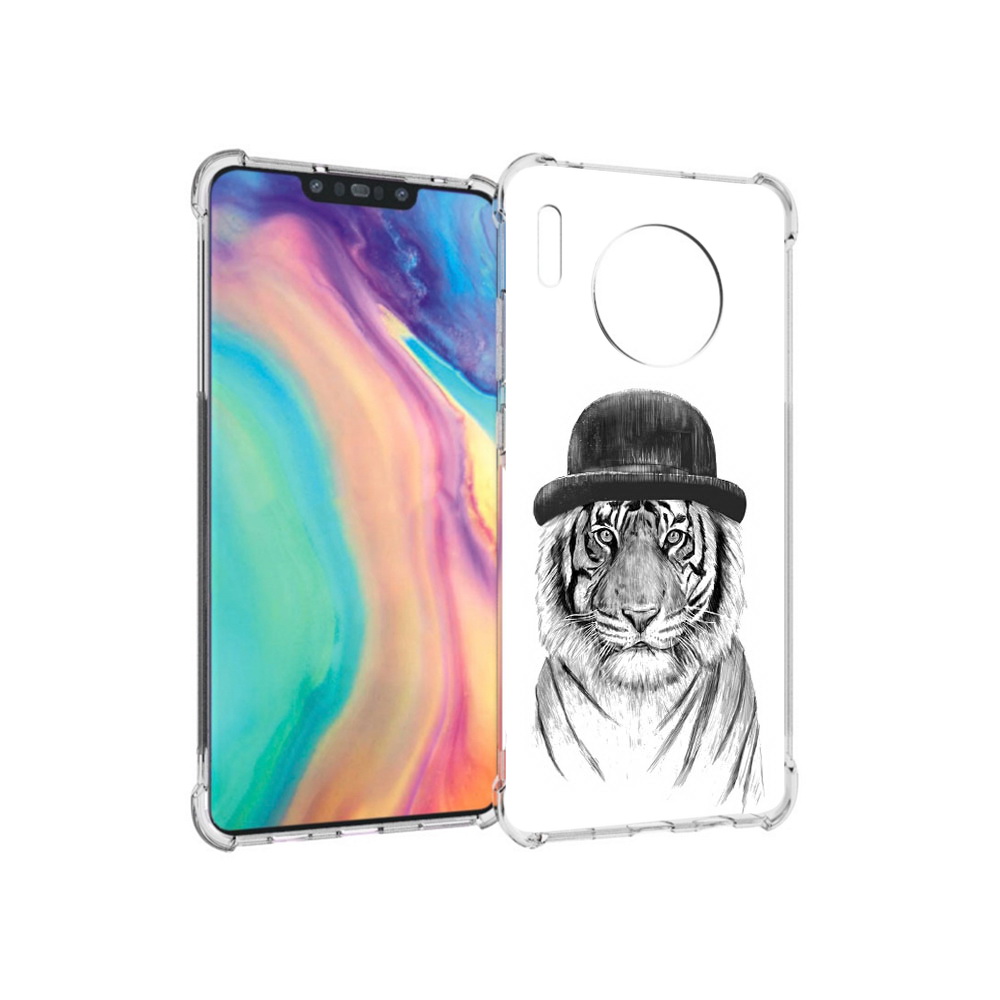 

Чехол MyPads Tocco для Huawei Mate 30 тигр британец, Прозрачный, Tocco