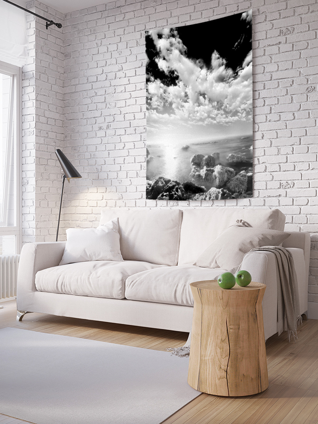 

Вертикальное фотопанно на стену JoyArty Однотонное море 150x200 см, Однотонное море