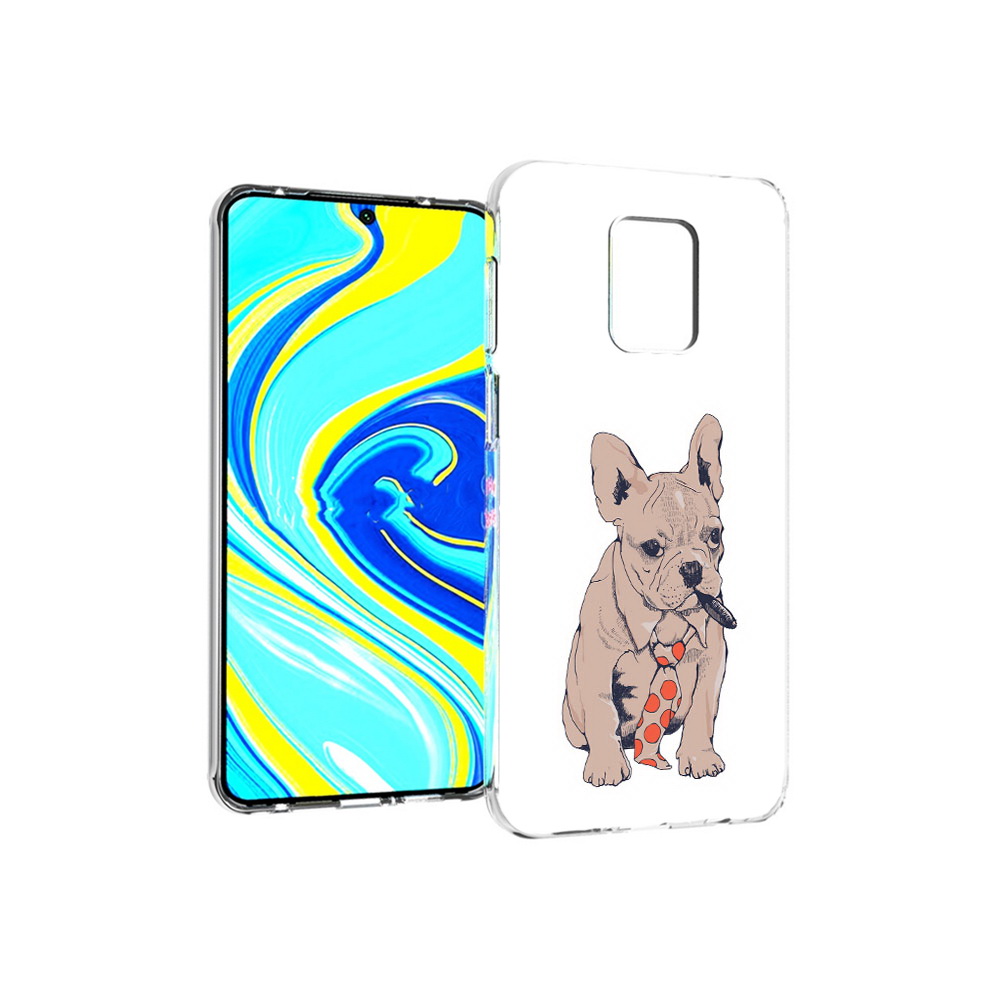 

Чехол MyPads Tocco для Xiaomi Redmi Note 9 Pro бульдог с сигарой (PT146368.268.250), Прозрачный, Tocco