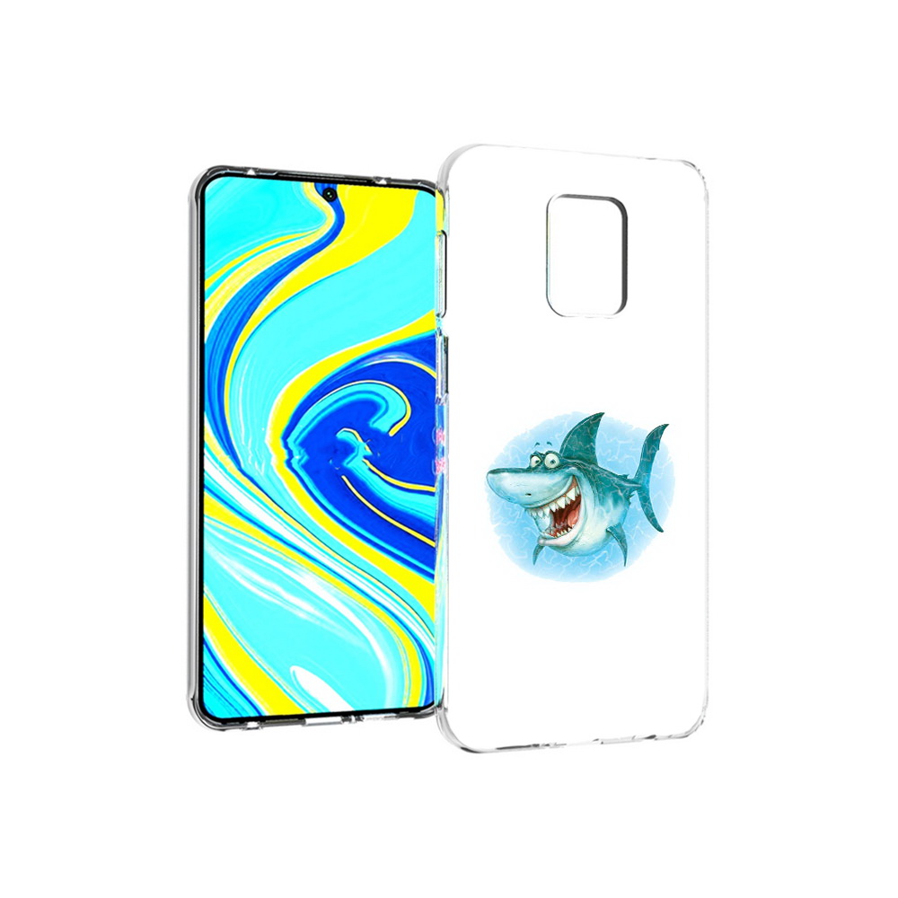 Чехол MyPads Tocco для Xiaomi Redmi Note 9 Pro веселая акула (PT146368.268.261)