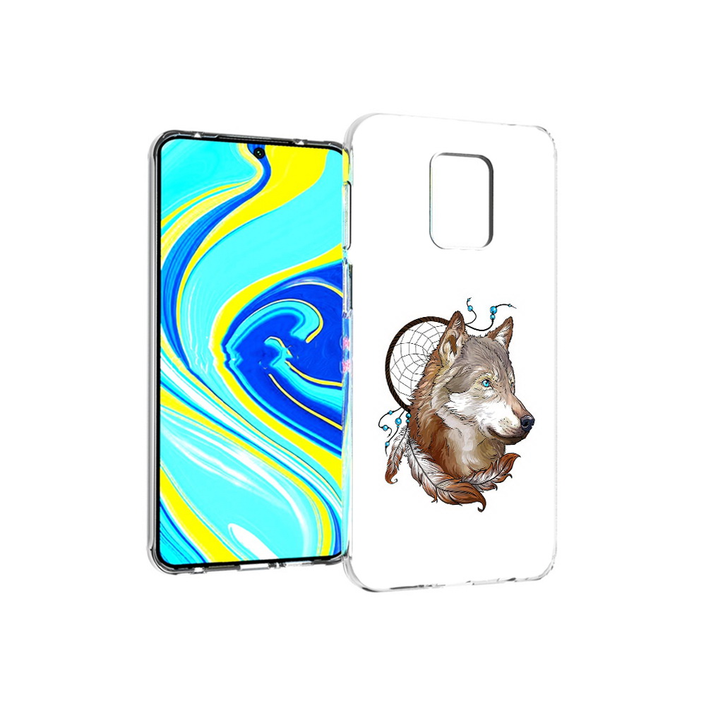 Чехол MyPads Tocco для Xiaomi Redmi Note 9 Pro волк и ловец снов (PT146368.268.269)
