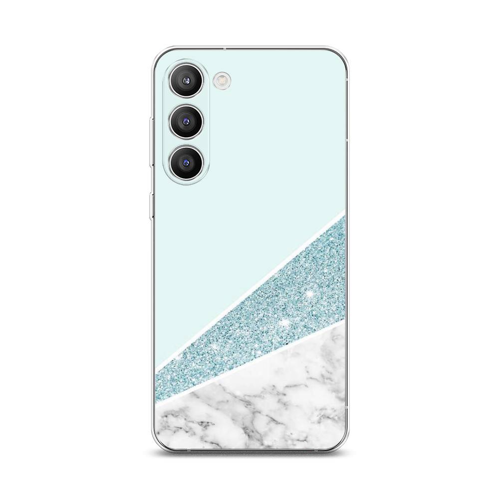 

Чехол Awog на Samsung Galaxy S23 Plus 5G "Мрамор с голубыми блестками", Голубой;белый, 2107450-3