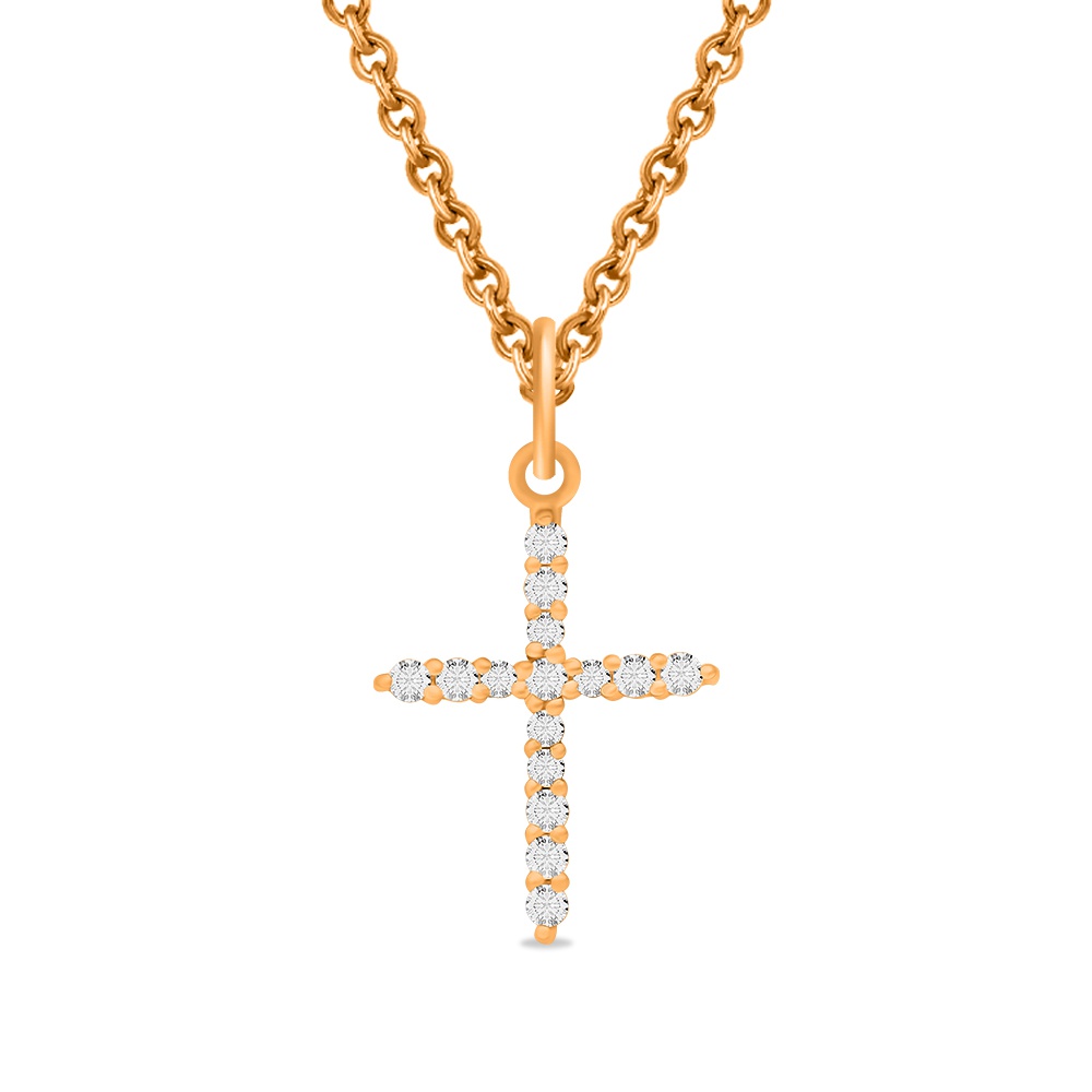 

Подвеска из серебра 585Gold 703006618, фианит, 703006618