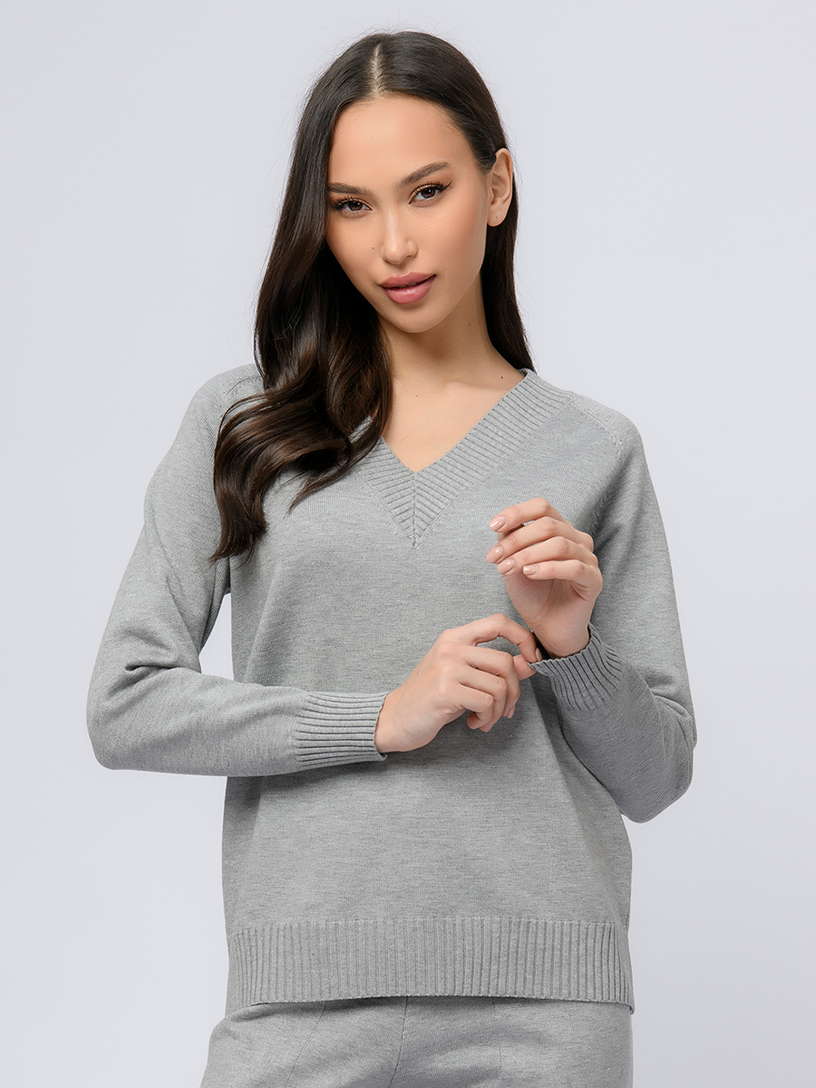 Пуловер женский 1001dress 330232 серый one size