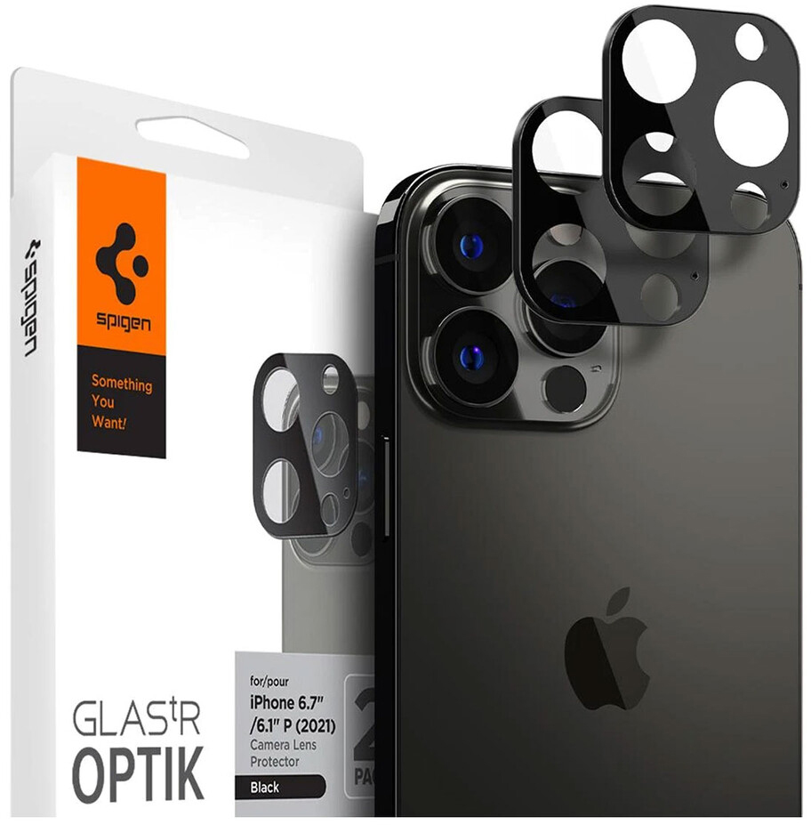 Защитное стекло Spigen Glas tR Optik (AGL03381) для iPhone 13 Pro/13 Pro Max (Black)