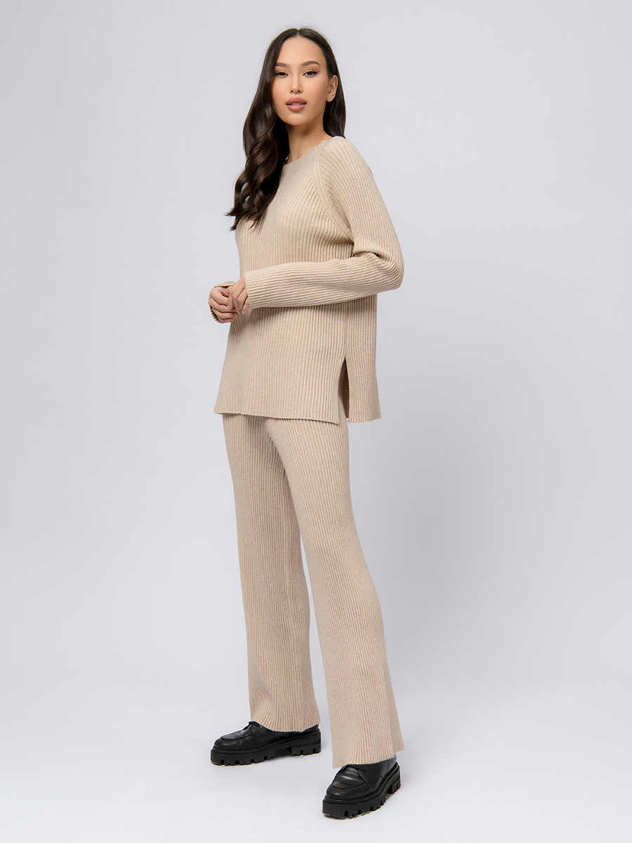 

Брюки женские 1001dress 330236 бежевые, Бежевый, 0330236