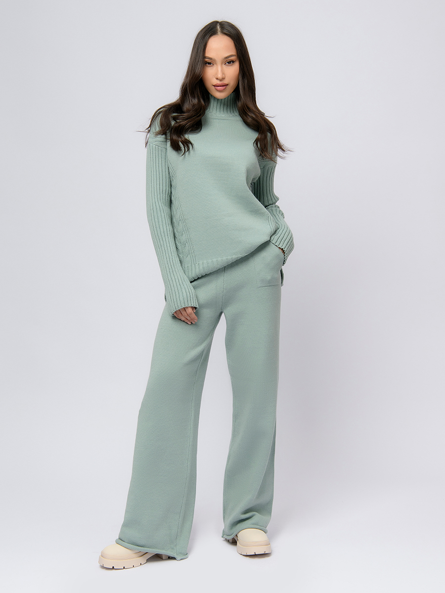

Брюки женские 1001dress 330239 зеленые, Зеленый, 0330239