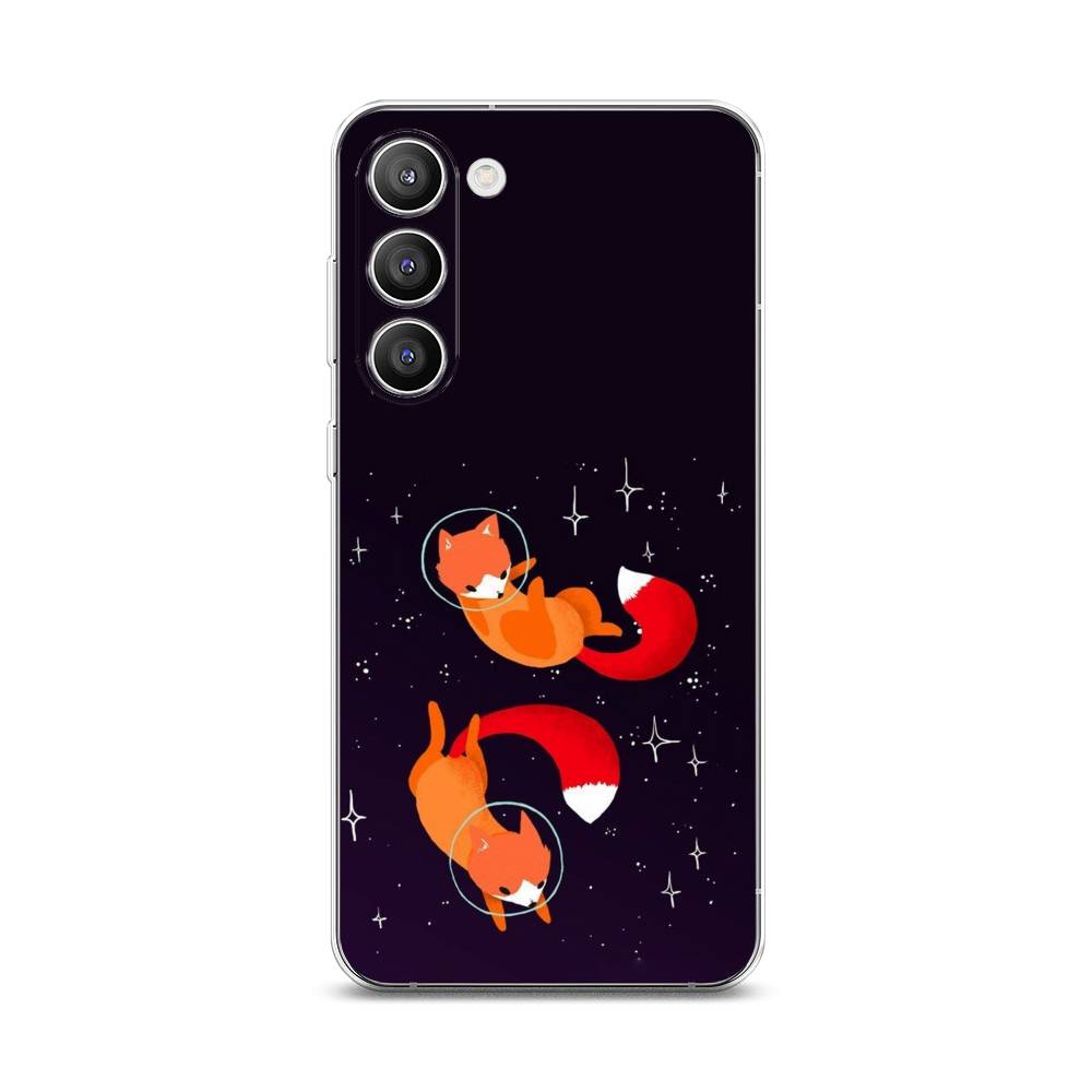 

Чехол Awog на Samsung Galaxy S23 Plus 5G "Лисы космонавты", Оранжевый, 2107450-4
