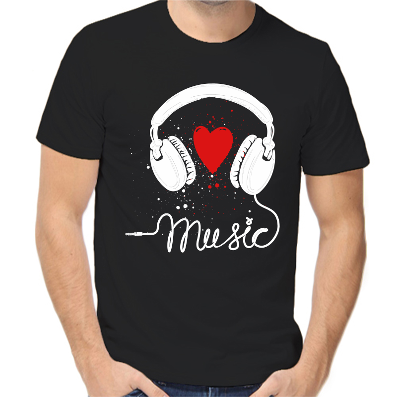 

Футболка мужская черная 50 р-р music, Черный, fm_music