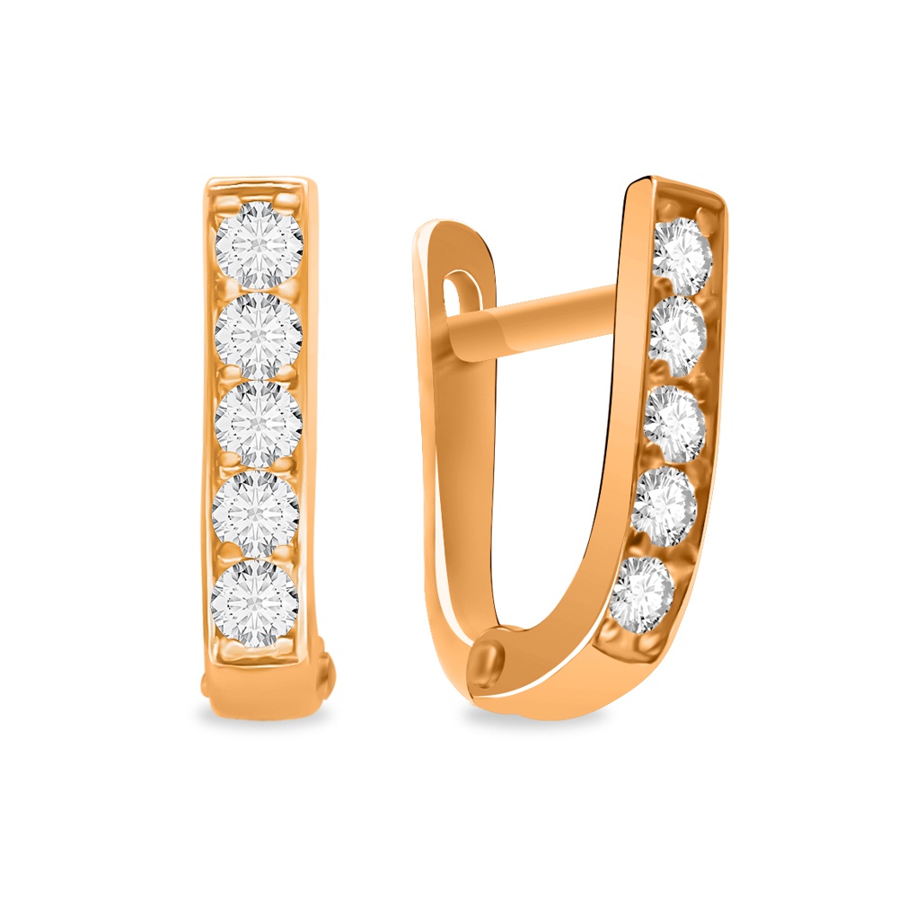 

Серьги из серебра 585Gold 702010339, фианит, 702010339