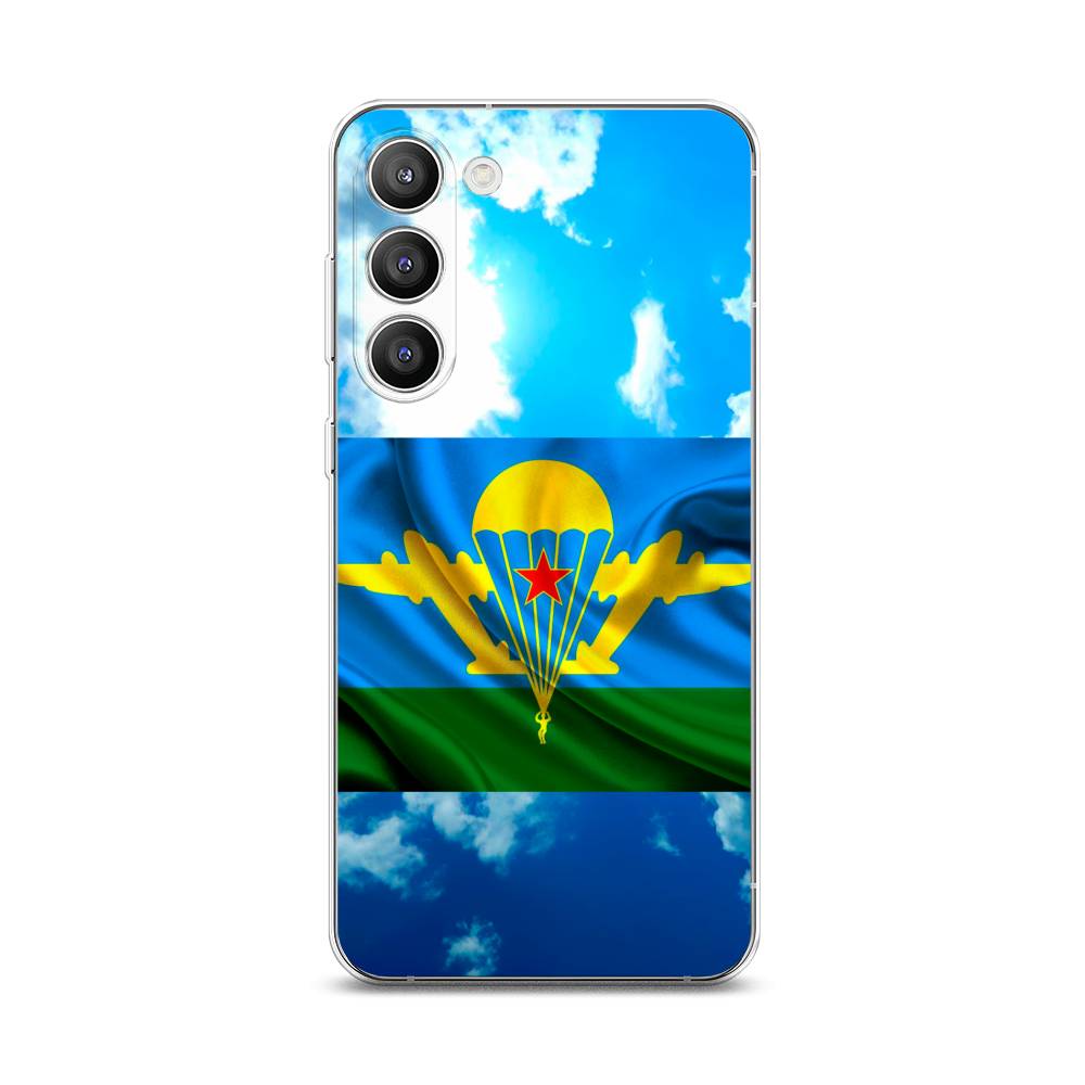 

Чехол Awog на Samsung Galaxy S23 Plus 5G "ВДВ флаг в небесах", Синий;зеленый;желтый, 2107450-5
