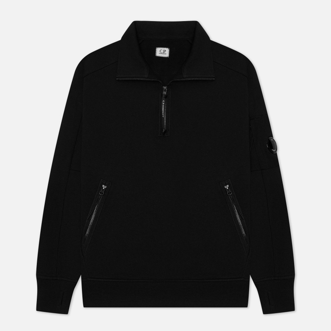 

Мужская толстовка C.P. Company Stand Collar Diagonal Raised Fleece чёрный, Размер S, Черный, Stand Collar Diagonal Raised Fleece
