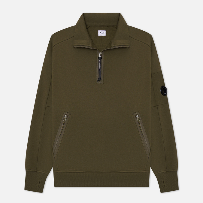 

Мужская толстовка C.P. Company Stand Collar Diagonal Raised Fleece оливковый, Размер S, Хаки, Stand Collar Diagonal Raised Fleece