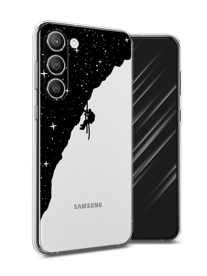 

Чехол Awog на Samsung Galaxy S23 Plus 5G "Скалолаз в космосе", Черный;белый;бежевый, 2107450-4