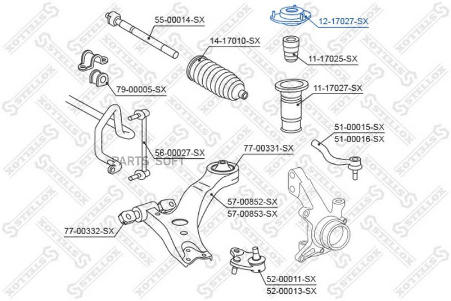 

STELLOX Опора амортизатора STELLOX 1217027sx