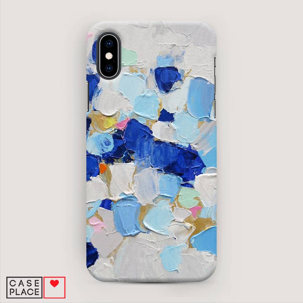 

Пластиковый чехол "Холст сине-белый" на Apple iPhone X (10), 11020-7