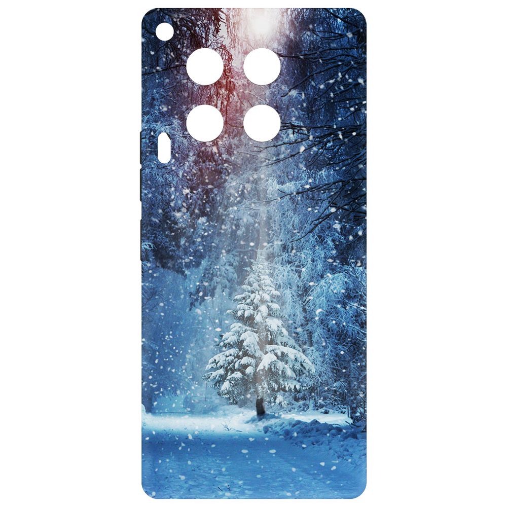 

Чехол-накладка Krutoff Soft Case Лесная ель для TECNO Camon 30 черный