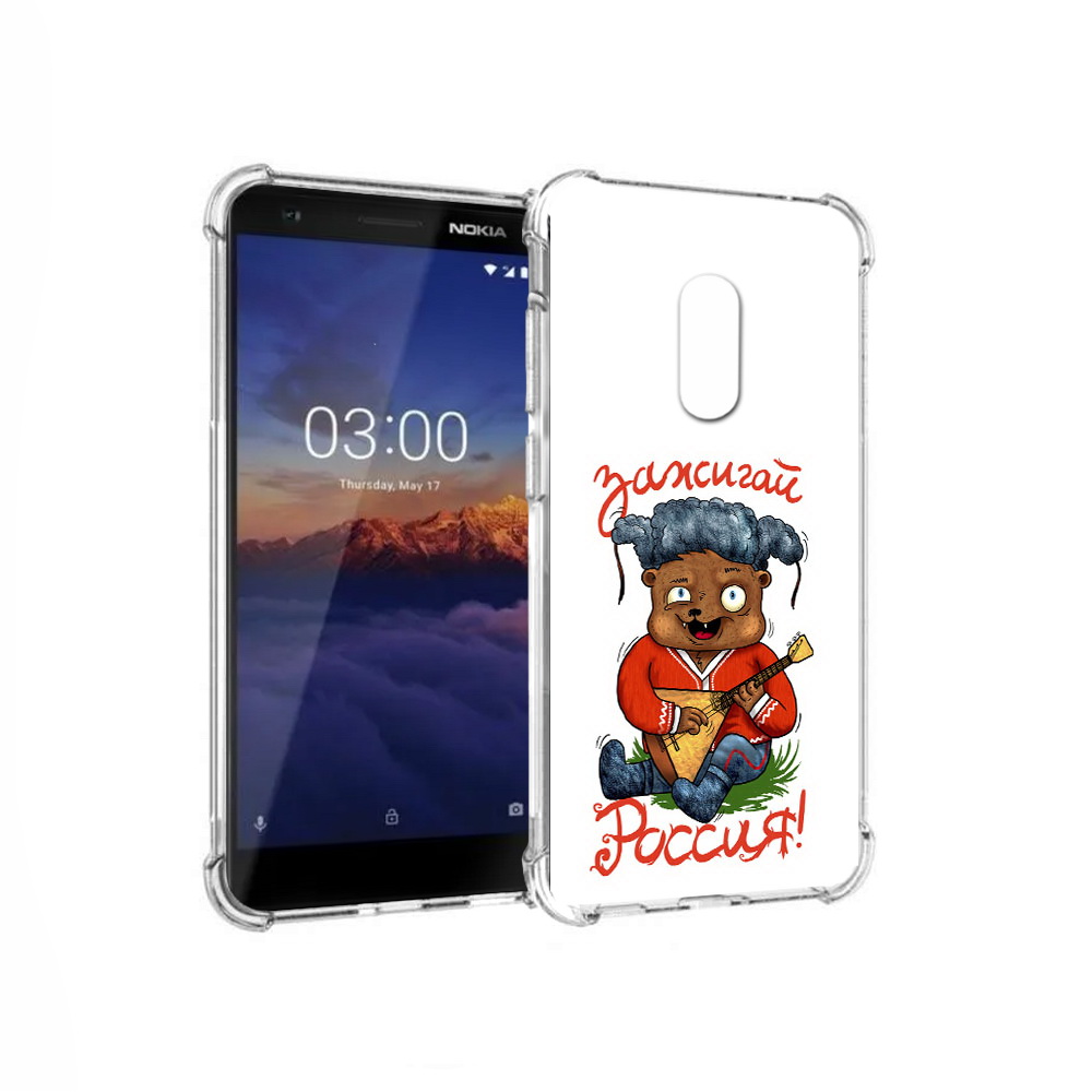 

Чехол MyPads Tocco для Nokia 3.1 Зажигай Россия (PT114125.119.82), Прозрачный, Tocco