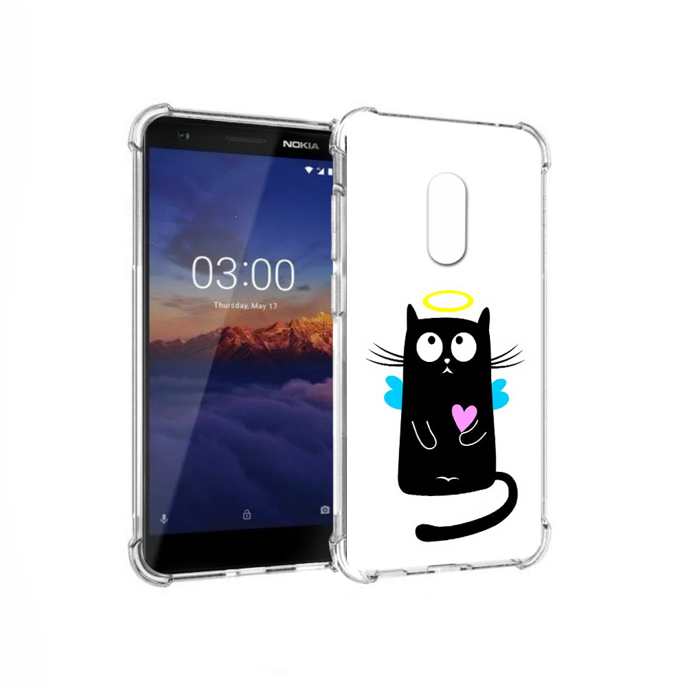 

Чехол MyPads Tocco для Nokia 3.1 Кот ангелок (PT114125.119.96), Прозрачный, Tocco