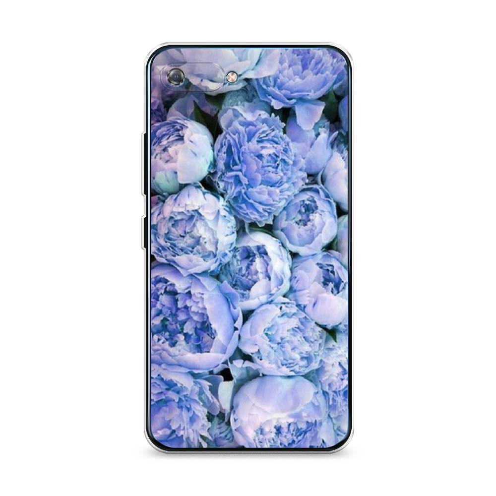 

Чехол Awog на Itel A25/A35 "Пионы голубые", Разноцветный, 3200250-8