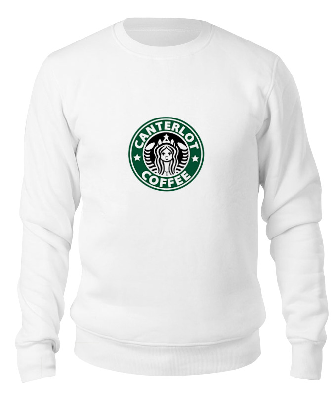 

Свитшот унисекс Printio Canterlot coffee (starbucks x luna) белый S, Canterlot coffee (starbucks x luna)