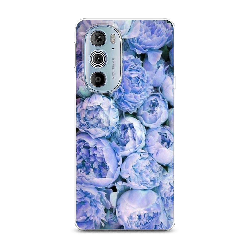 

Чехол Awog на Motorola Edge 30 Pro "Пионы голубые", Разноцветный, 243350-8