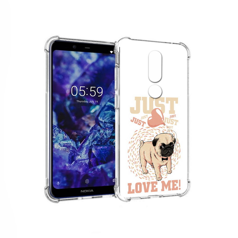 

Чехол MyPads Tocco для Nokia 5.1 Plus Люби меня (PT119548.120.109), Прозрачный, Tocco