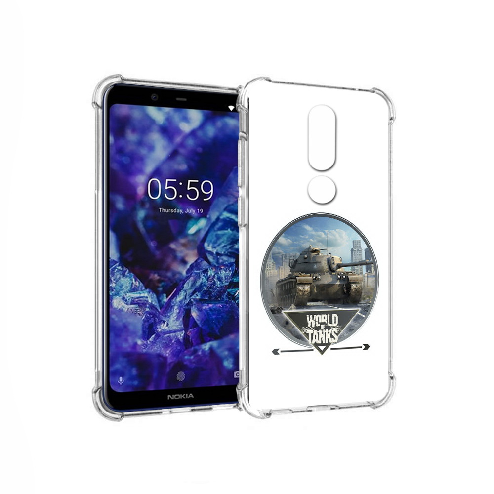 

Чехол MyPads Tocco для Nokia 5.1 Plus Мир танков (PT119548.120.119), Прозрачный, Tocco