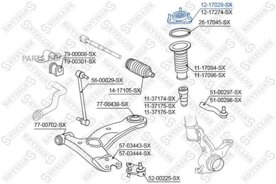 

STELLOX Опора амортизатора STELLOX 1217029sx