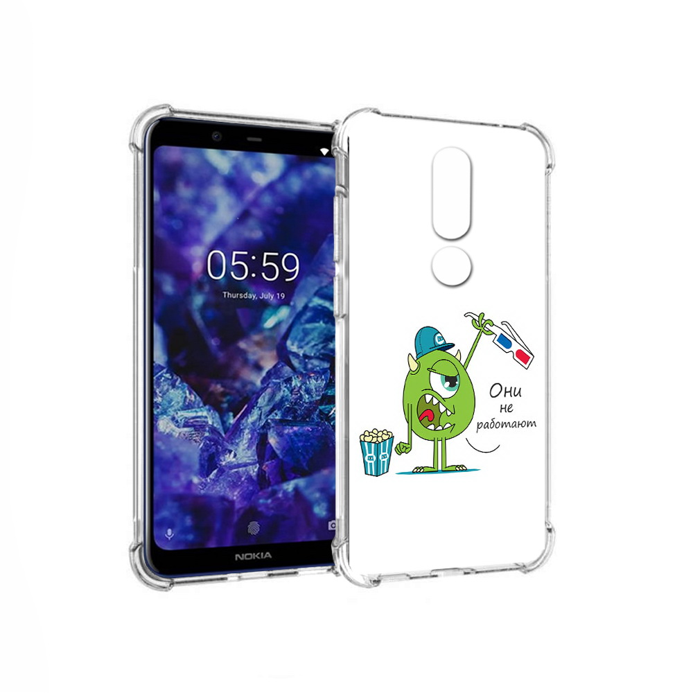 

Чехол MyPads Tocco для Nokia 5.1 Plus Очки не работают (PT119548.120.129), Прозрачный, Tocco